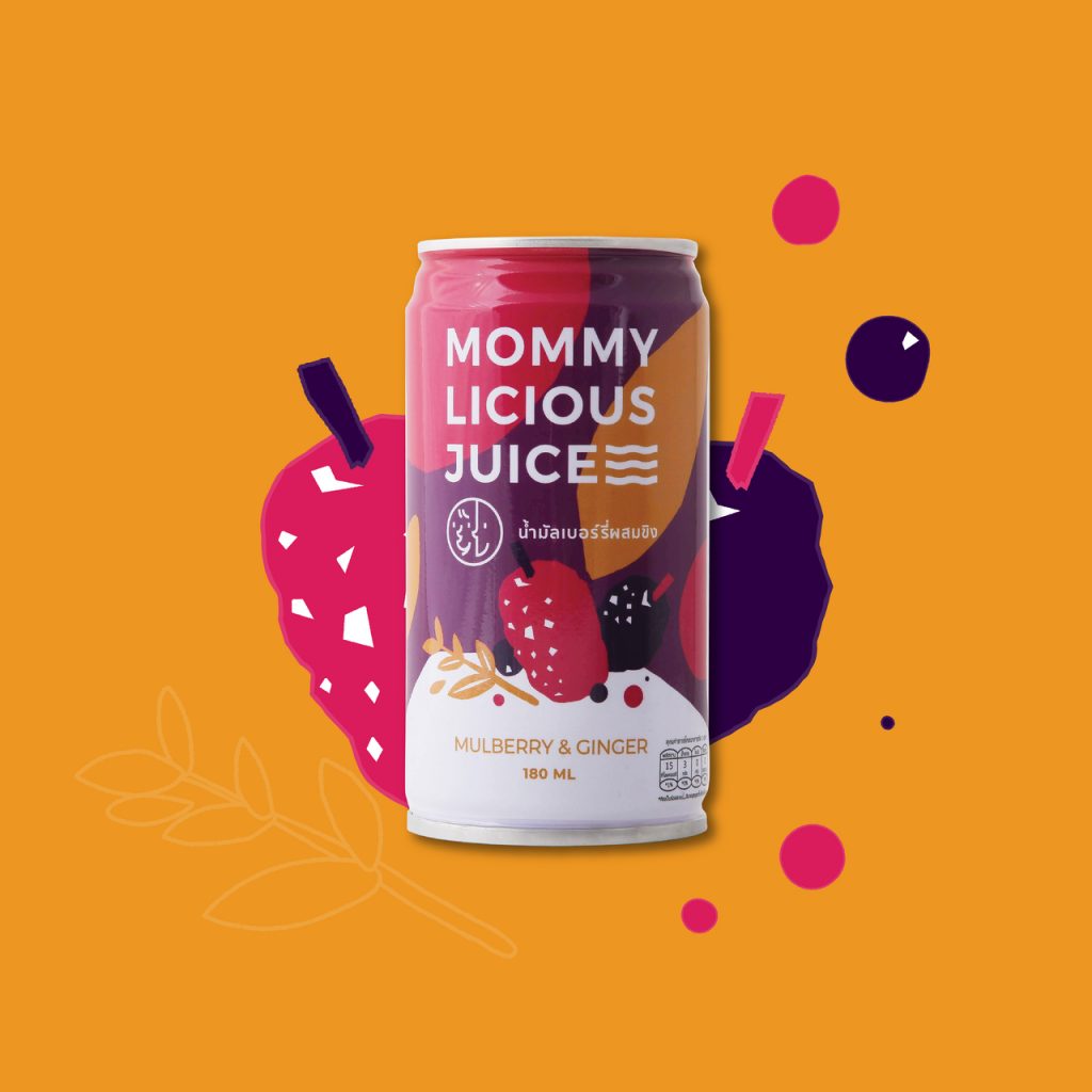 น้ำมัลเบอร์รี่ผสมขิง mommylicious juice