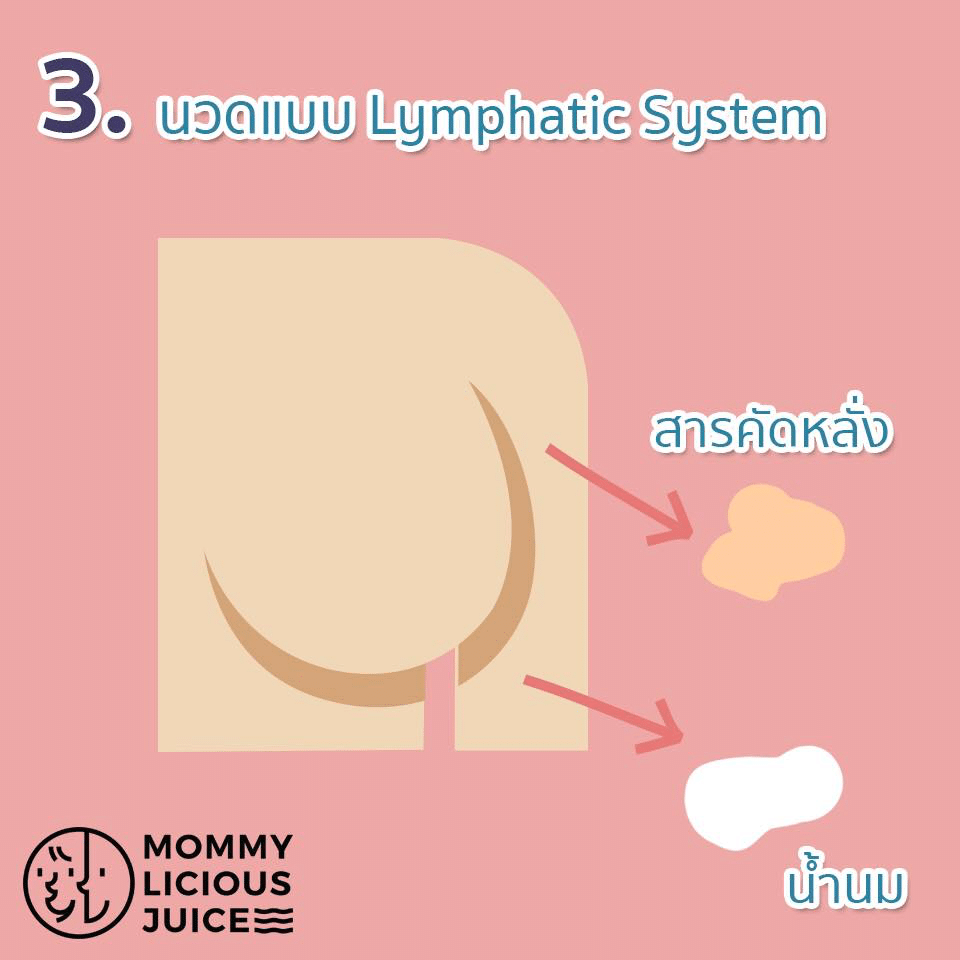 นวดการนวด Lymphatic System เพื่อเพิ่มน้ำนม