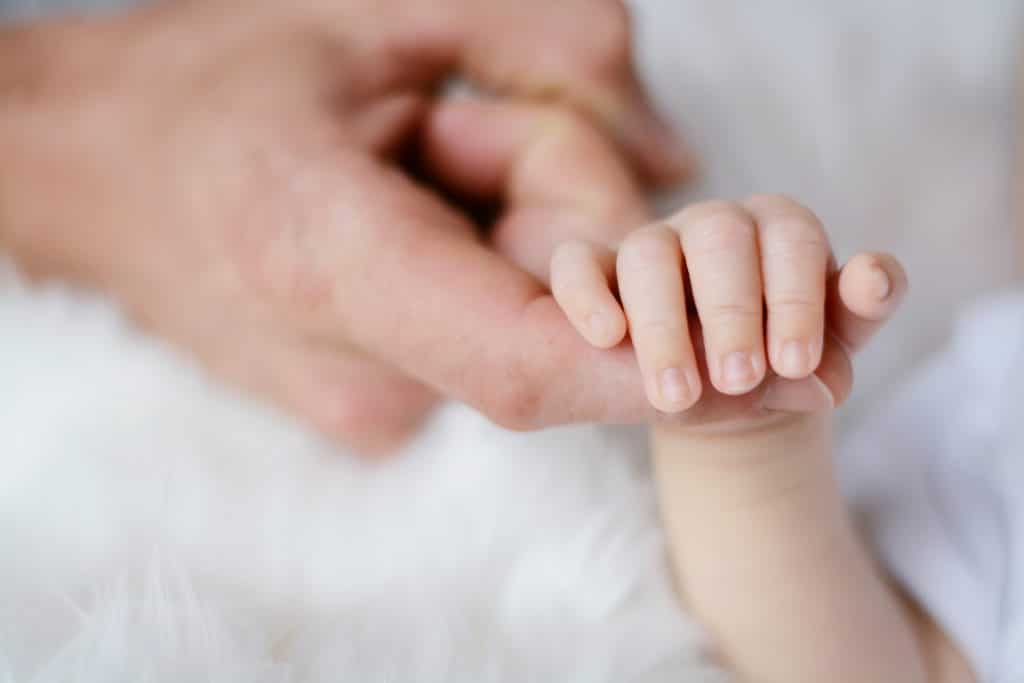 Massage baby hand