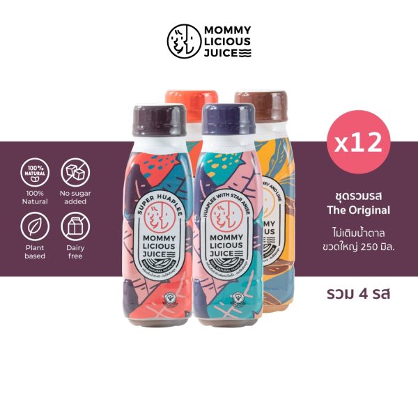 ชุดรวมน้ำหัวปลีและน้ำขิง 12 ขวด - Huaplee Juice and Ginger Juice 12 bottles